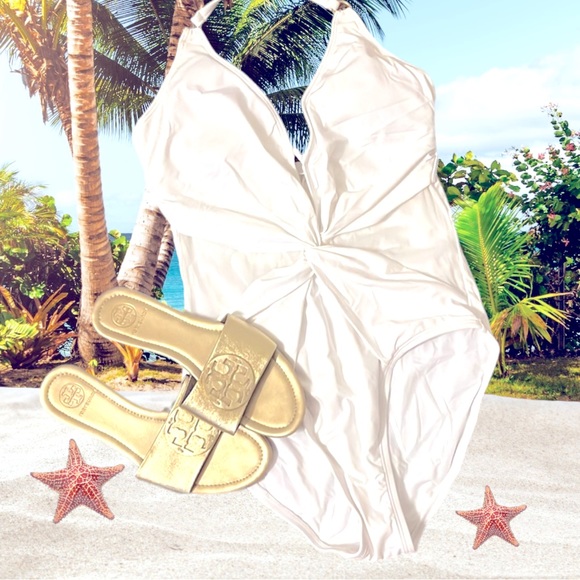 La Blanca Swimwear mesh halter one piece! - Picture 1 of 14